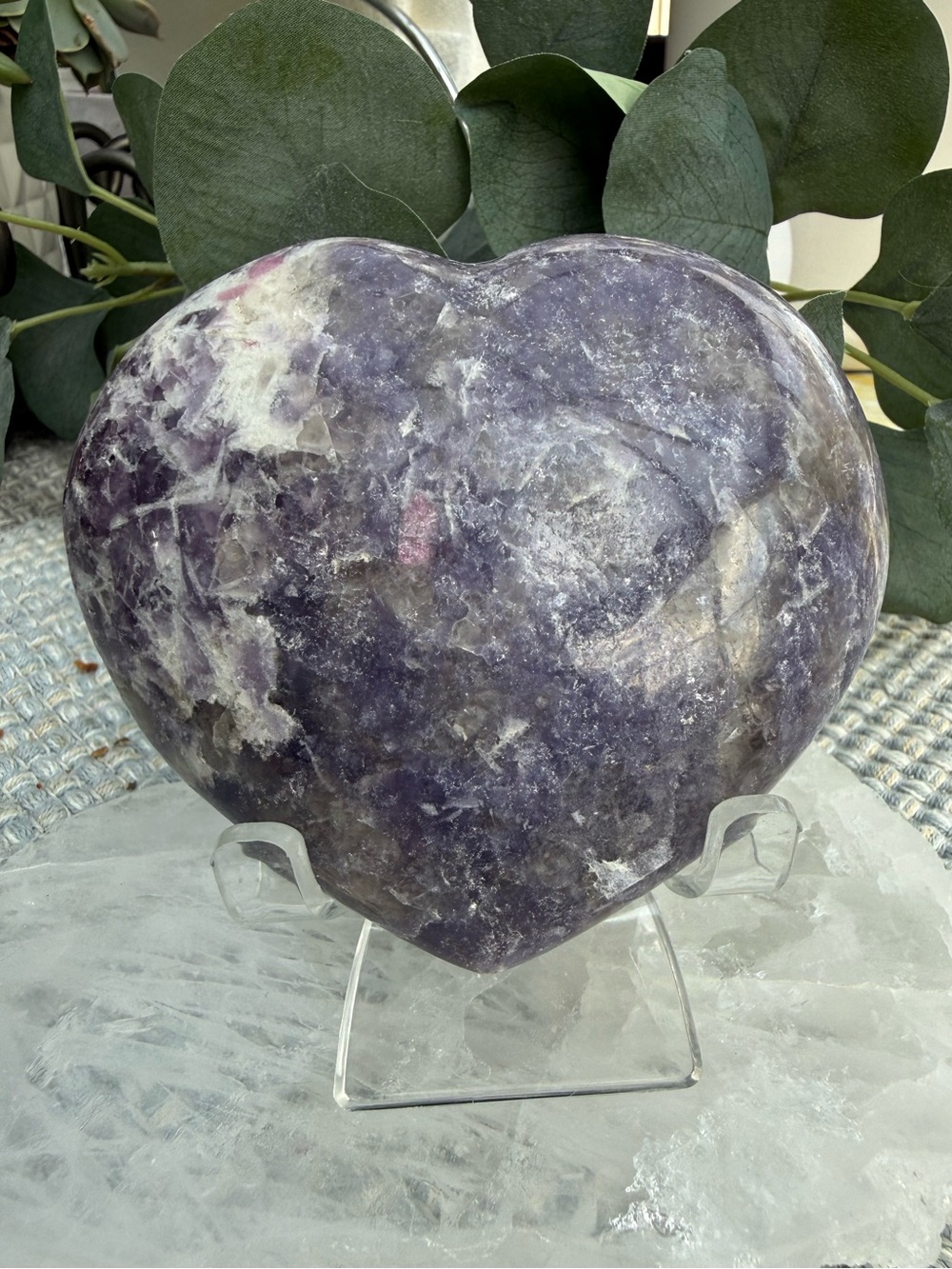 Lepedolite Heart